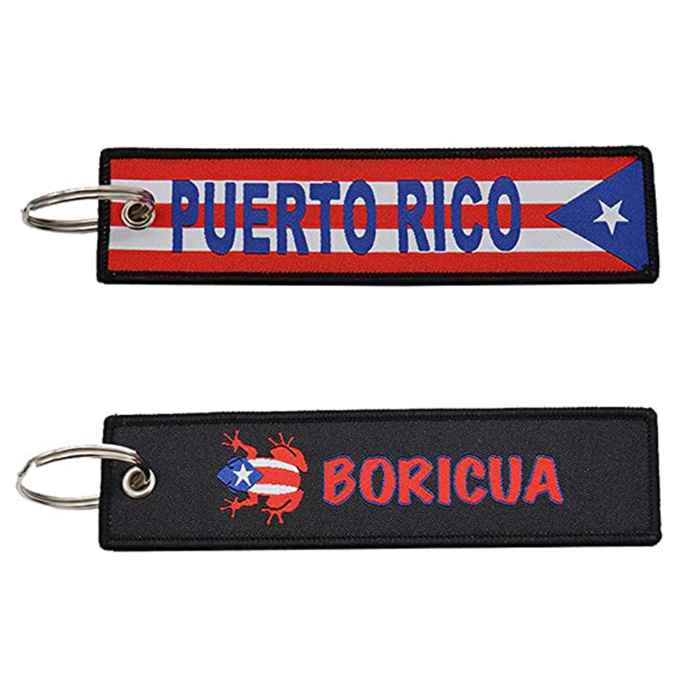 Porte-clés tissé drapeau personnalisable véhicule